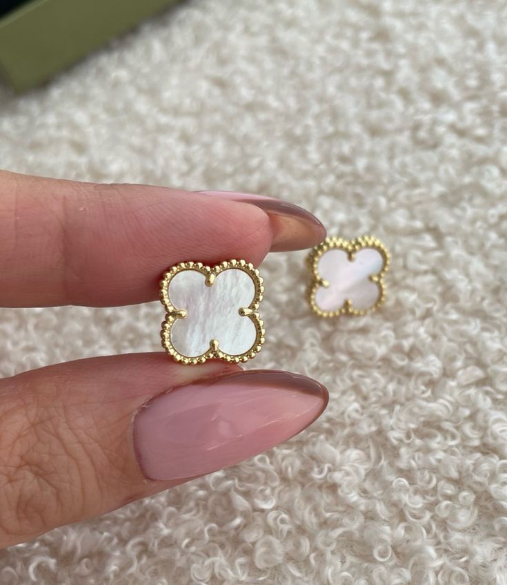 White Clover Earrings