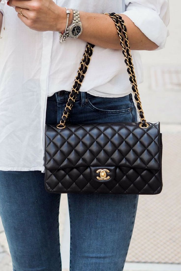 Channel Soft Black Quilted Bag