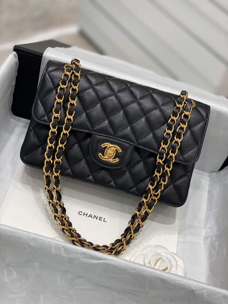 Channel Soft Black Quilted Bag