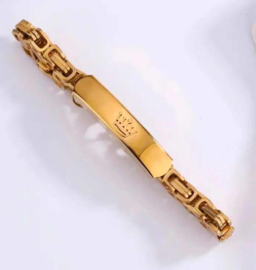 Gold-Plated Crown Bracelet - Unisex