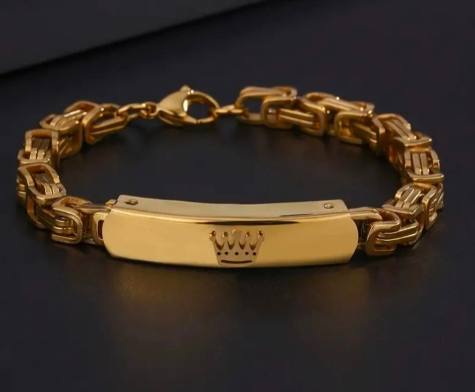 Gold-Plated Crown Bracelet - Unisex