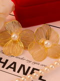 Vintage Pearl Flowers Earrings