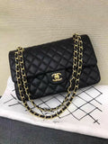 Channel Soft Black Quilted Bag