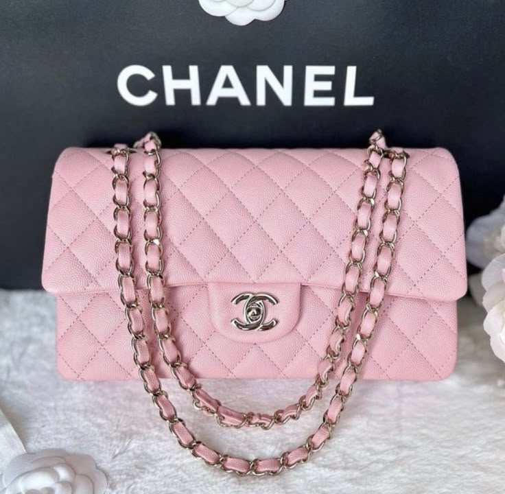 Channel Soft Pink Quilted Bag