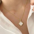 Single Clover White Necklace