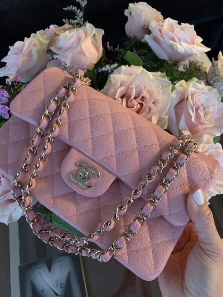 Channel Soft Pink Quilted Bag