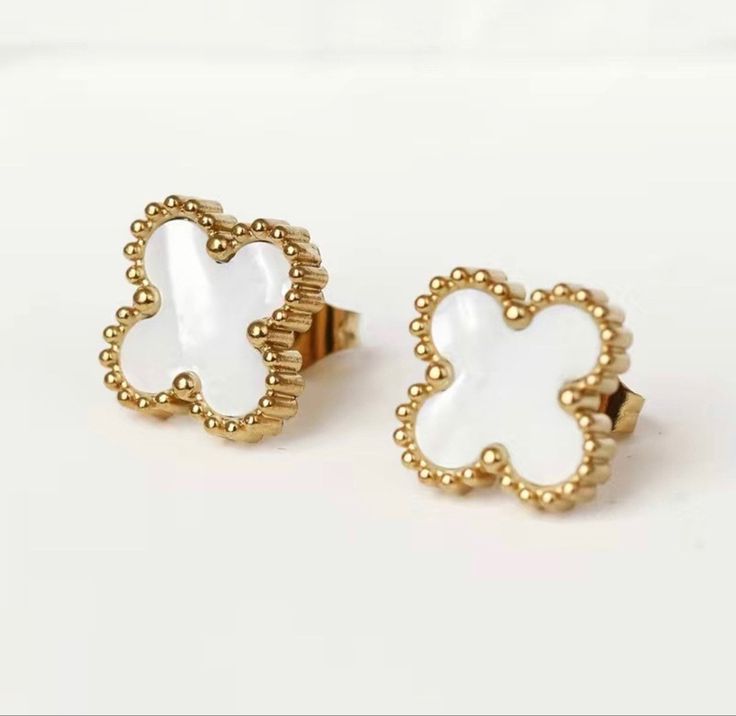 White Clover Earrings